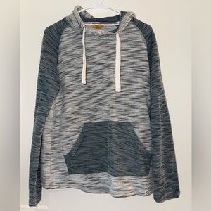 Free Planet Pullover Hoodie Medium Blue Gray Space Dye Kangaroo Pocket